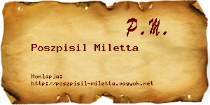 Poszpisil Miletta névjegykártya
